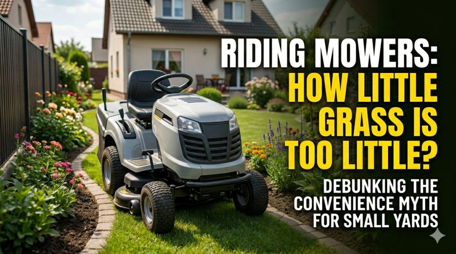 How little grass is too little in mowing using riding mower